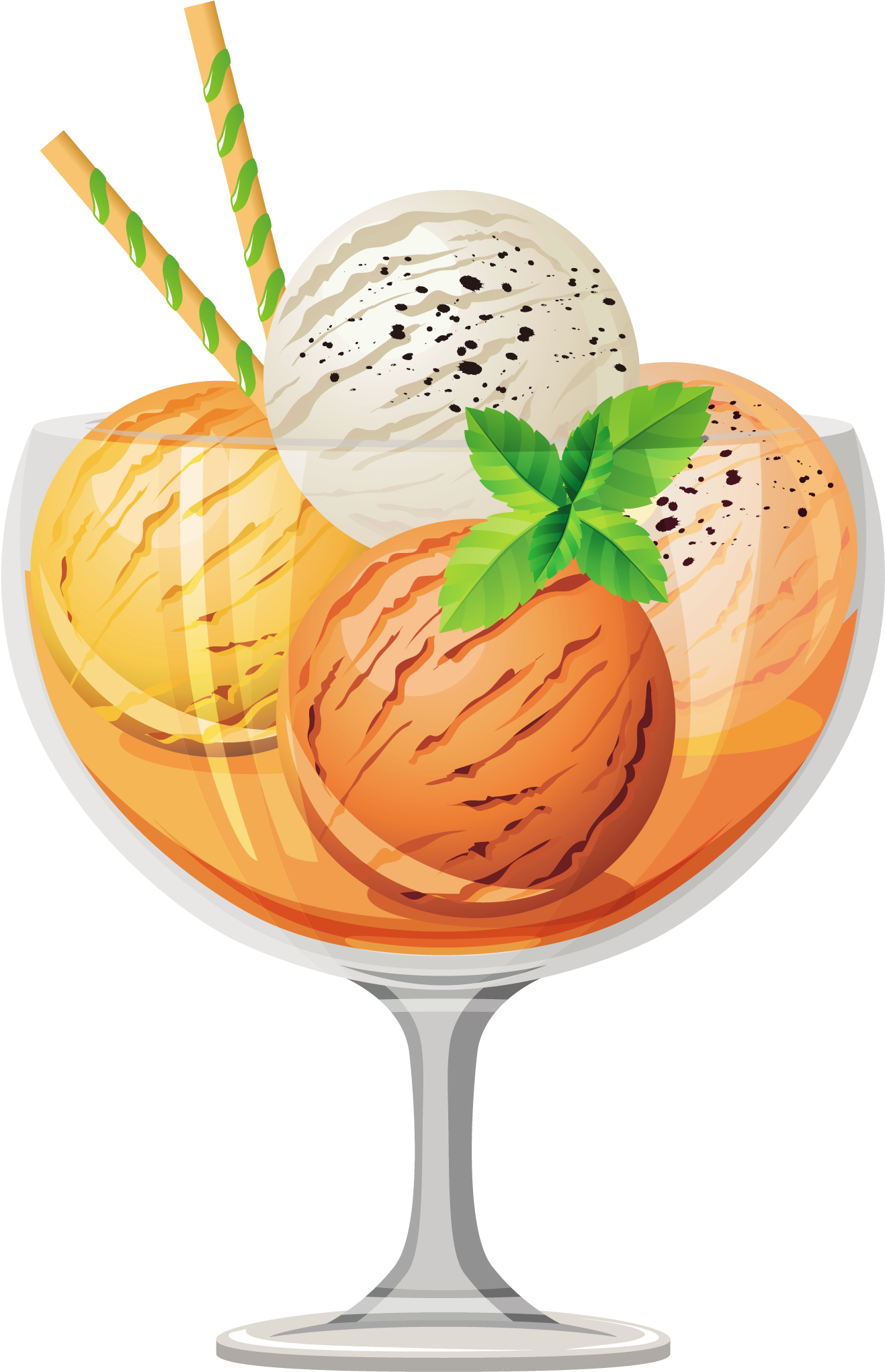 Fruit Ice Cream Png (399x600), Png Download