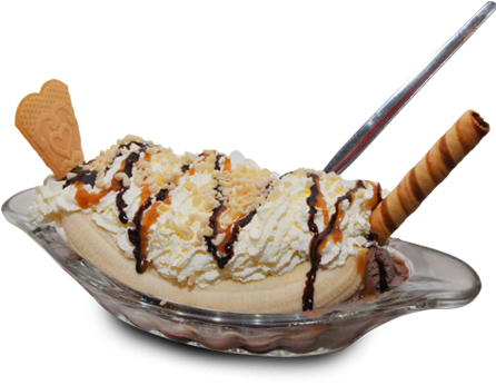 Banana Split - Sundae (500x570), Png Download