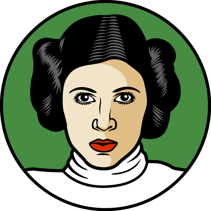 His Tendency To Daydream Could Also Earn Him The Reputation - Princess Leia Face Drawing (729x729), Png Download