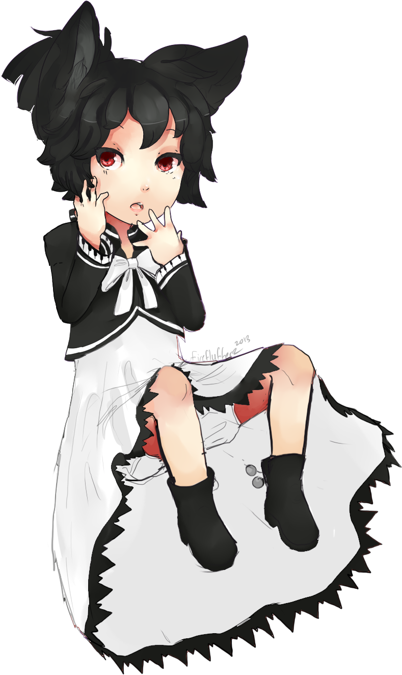 Loli Wolfgirl - Cartoon (955x1503), Png Download