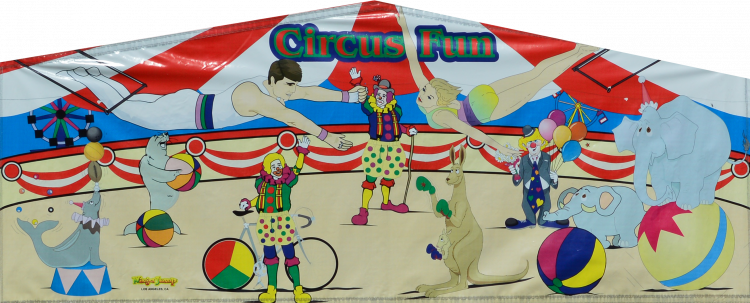 Circus Fun Panel Double Slide Bouncer Combo - Circus (750x303), Png Download