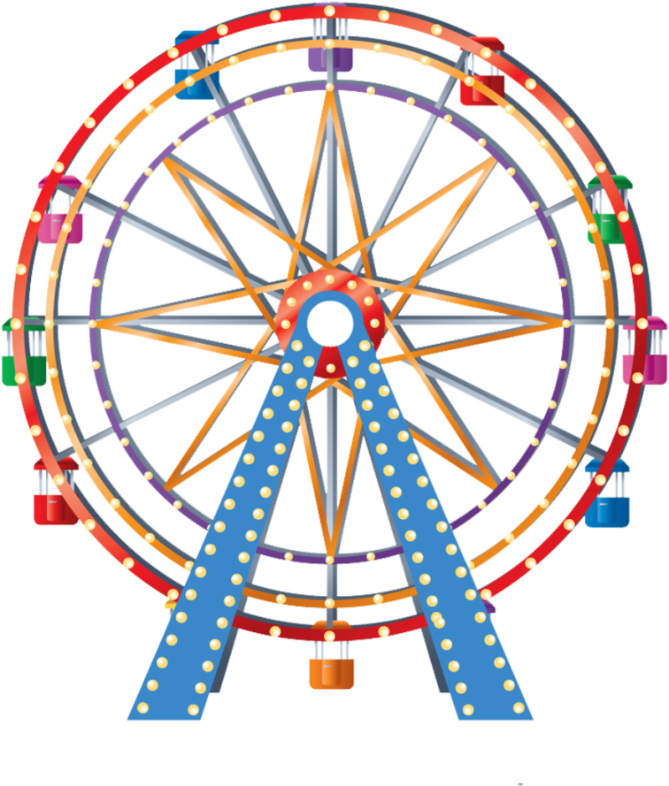 Parque De Diversões - Ferris Wheel Png (853x1280), Png Download