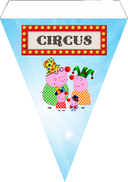 Peppa Pig At The Circus Free Printable Banner - Circus (449x640), Png Download