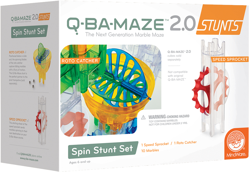 Mindware Q Ba Maze - Mindware Q-ba-maze 2.0 Spin Stunt Set (1000x751), Png Download