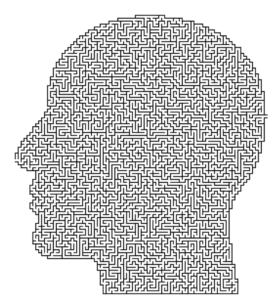 Download Maze Head Clipart Maze Coloring Book Clip - Maze Head (900x993), Png Download