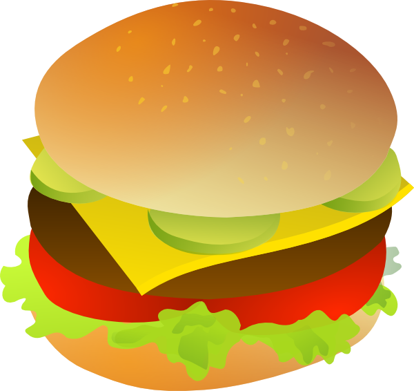 Small - Cheeseburger Clipart (600x566), Png Download