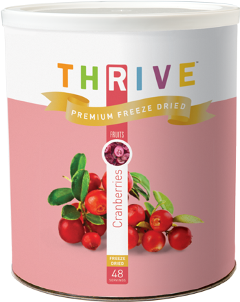 The Holiday Season Has Begun Cranberries - Thrive Life: Freeze Dried Peach Slices - Pantry Can (487x576), Png Download