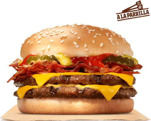 Hamburguesa Doble Queso Tocino - Burger King Double Bacon Cheeseburger (500x540), Png Download