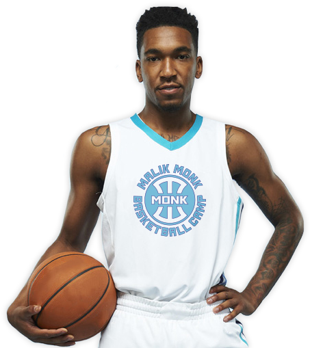 Malik Monk Pro Skills Basketball Camp - Malik Monk Charlotte Hornets (494x526), Png Download