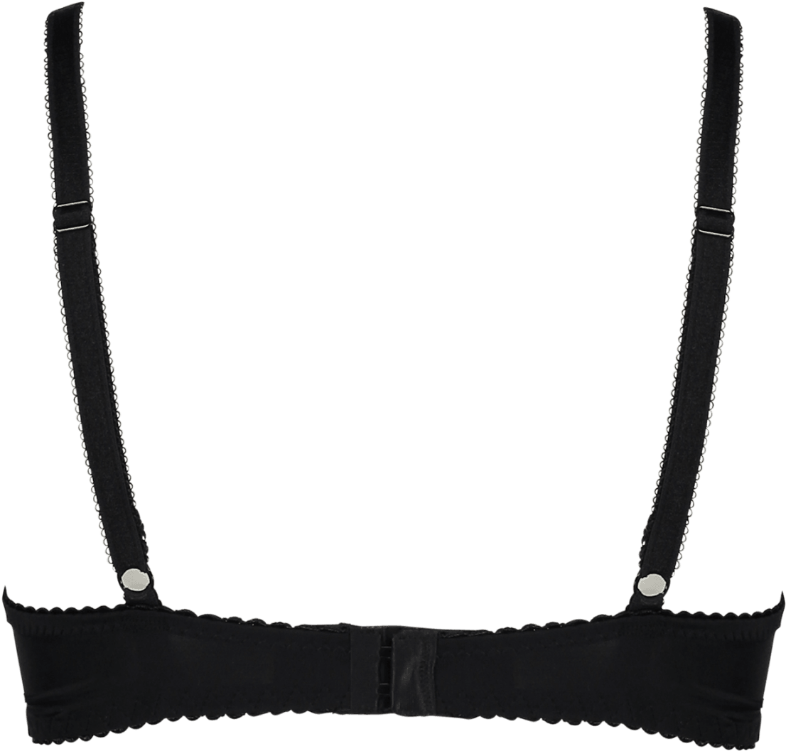 Lace Black & Charcoal Braa03 2020black/charcoal - Bra (1800x1666), Png Download