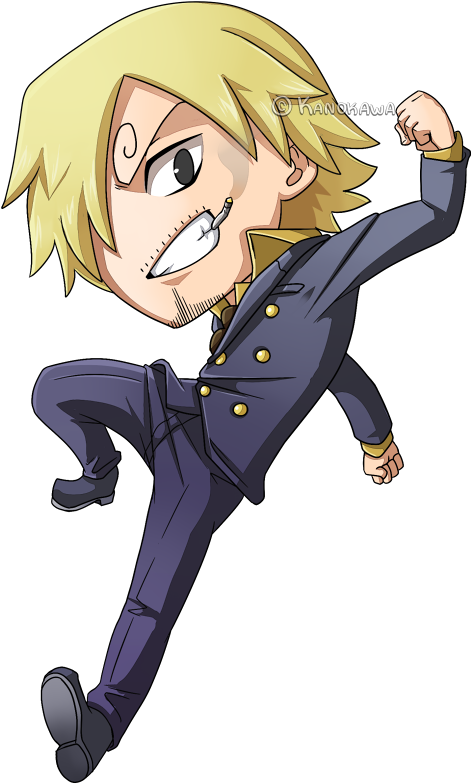 One Piece Sanji Chibi By Kanokawa-d64mcho - Anime Chibi One Piece (550x800), Png Download