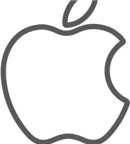 Apple Logo Outline - Heart (640x480), Png Download