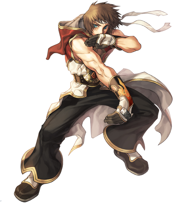 Post - Anime Guy Fist Fighter (700x719), Png Download
