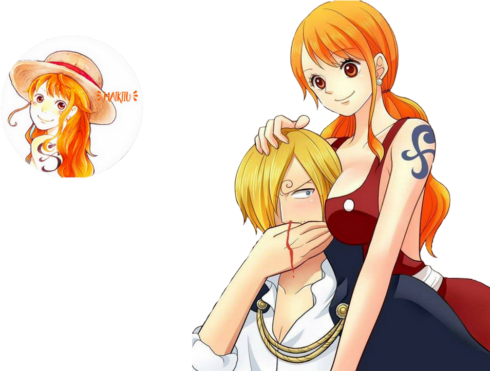 Resultado De Imagen Para Sanji Nami - Sanji And Nami Fanart (1024x724), Png Download