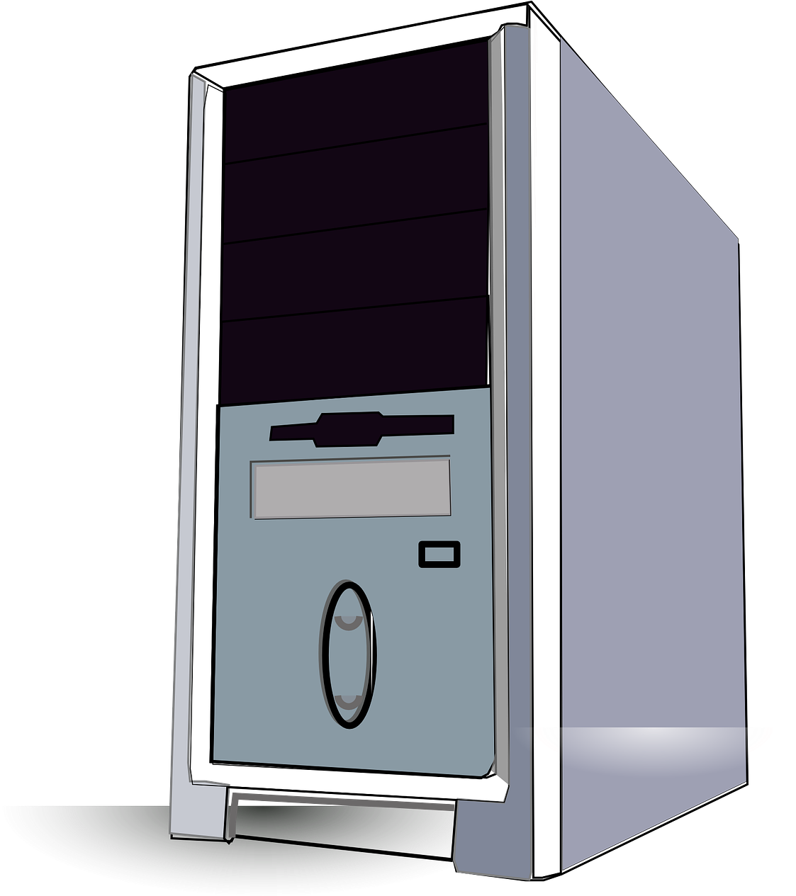 Desktop Pc Tower Vector Image Clipart - Clip Art Computer Tower (1169x1280), Png Download