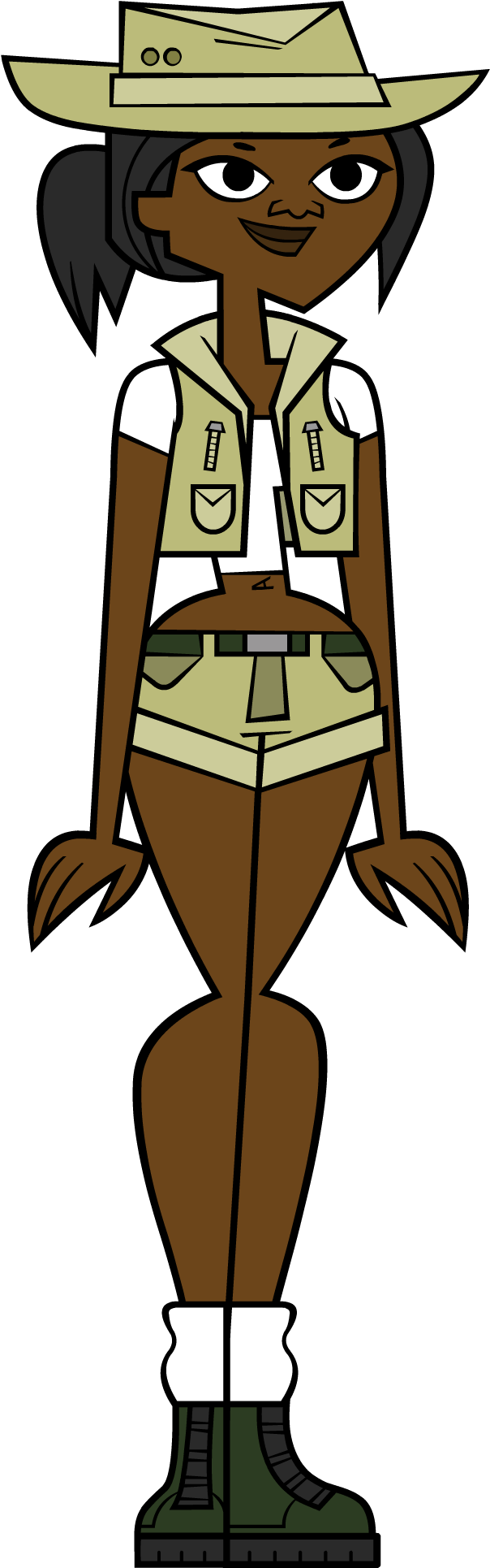 Jasmine - Total Drama Island Jasmine (833x2042), Png Download