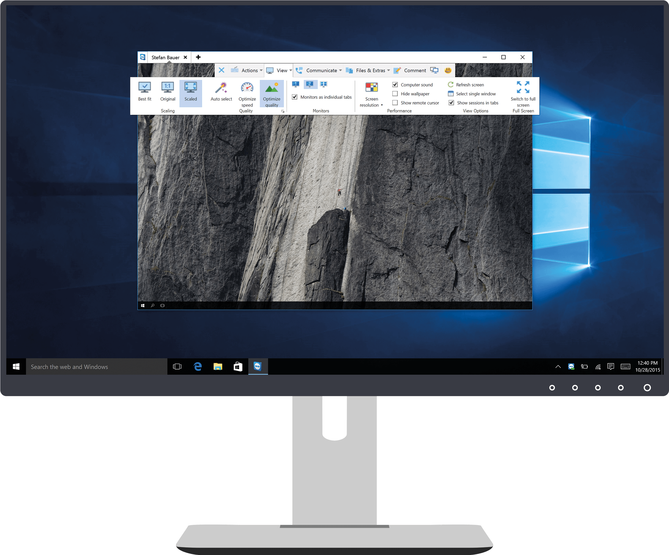 Remotecontrol Window With Toolbar And Desktop - Teamviewer (3332x2518 ...