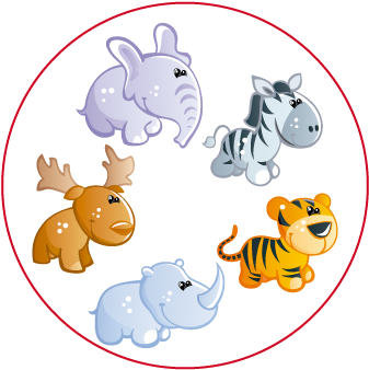 Conjunto-animales - Cartoon (400x400), Png Download