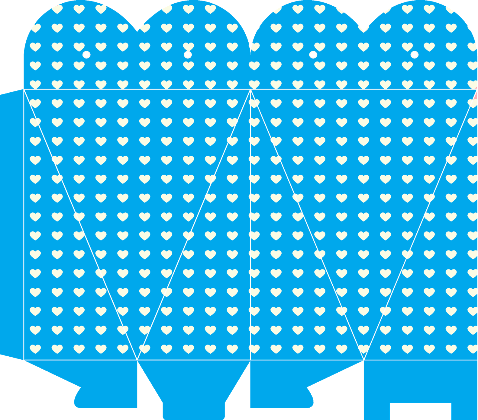 Passatempo Da Ana - Molde De Mimos Caixa Coração (1600x1391), Png Download