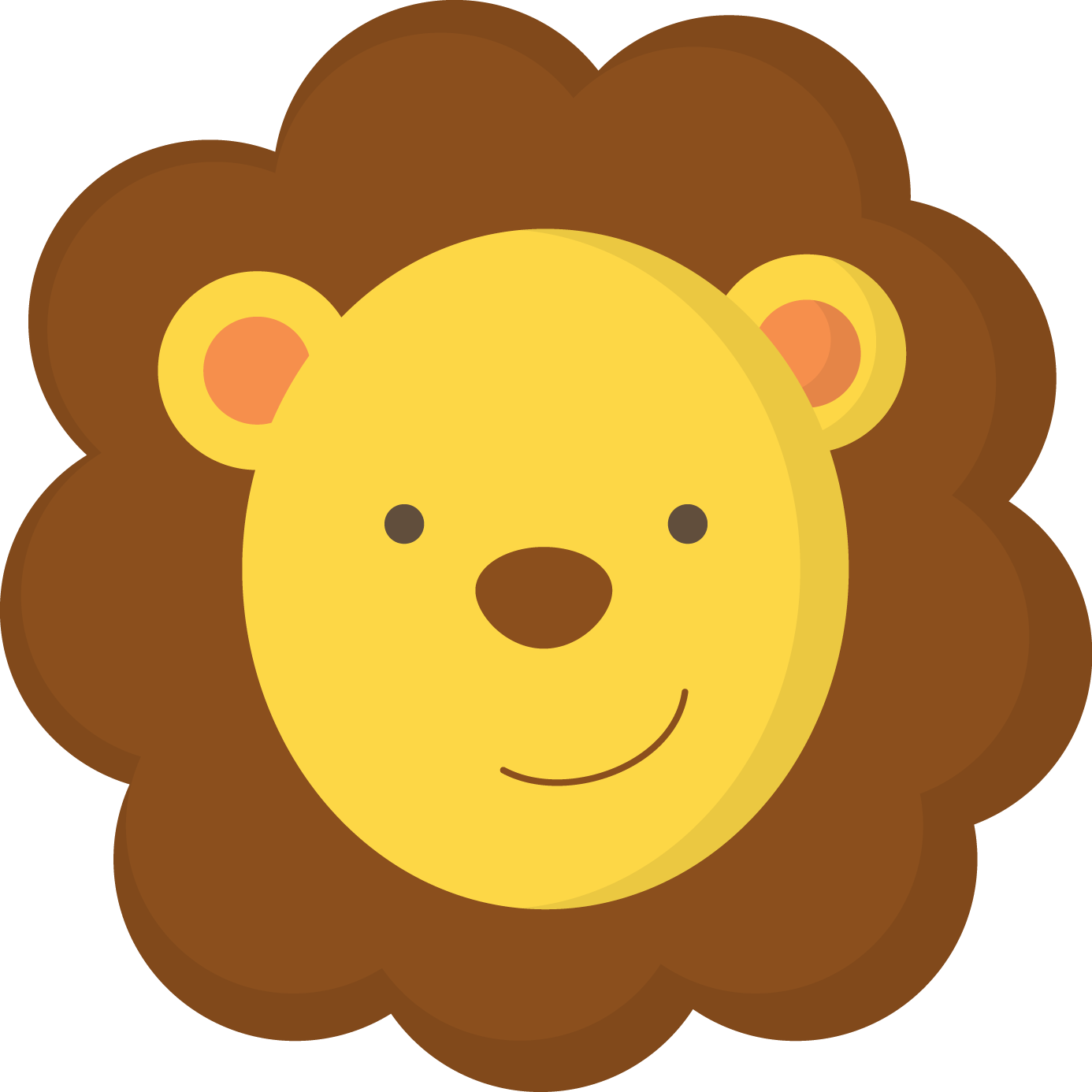 Jungle Faces Clipart 003 - Jungle Animal Faces (1386x1386), Png Download
