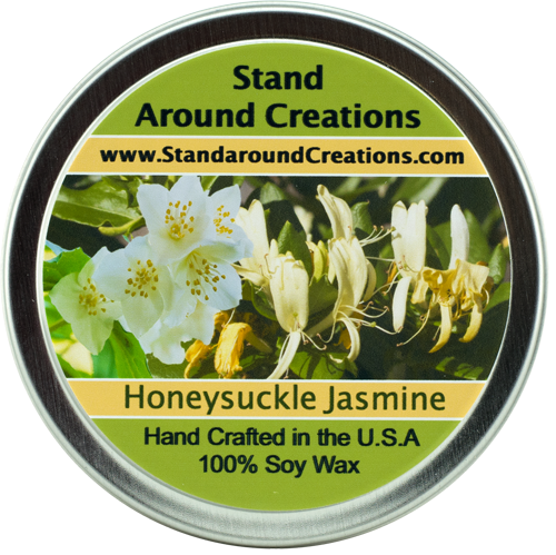 Honeysuckle / Jasmine Tin 6-oz - Stand Around Creations Honeysuckle / Jasmine Tin 8-oz., (500x499), Png Download