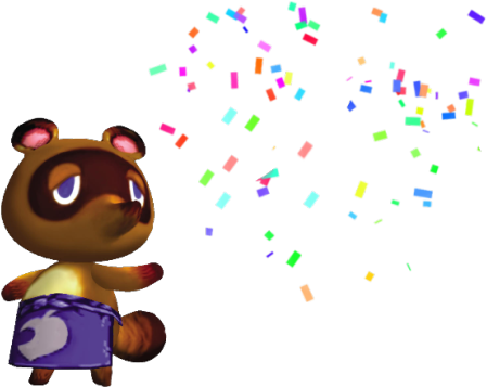 Confetti Gif Transparent Download - Crazy Redd And Tom Nook (500x356), Png Download
