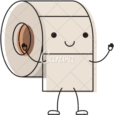 Clip Art Library Library Roll Drawing At Getdrawings - Toilet Paper Roll Cartoon (550x550), Png Download