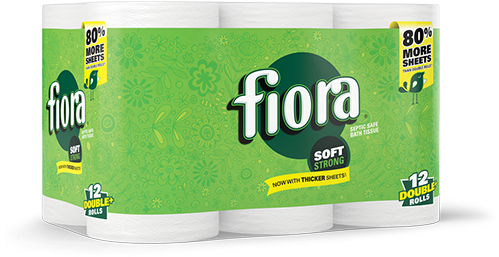 Fiora Toilet Paper Double Rolls - Fiora Bath Tissue (500x500), Png Download