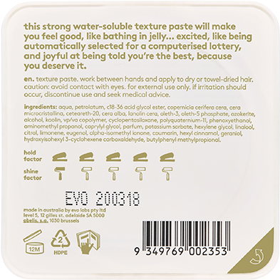 Evo Box O Bollox Texture Paste - Ivory (600x750), Png Download