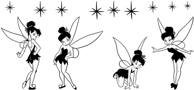 Wall Decal Tinkerbell - Illustration (400x300), Png Download