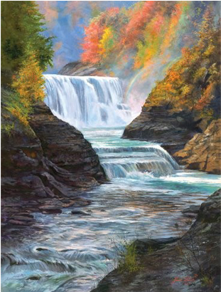 Lower Falls Of Letchworth - Letchworth (660x409), Png Download