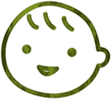 Baby Smiley Face Clip Art - Baby Face Black And White Clipart (423x377), Png Download