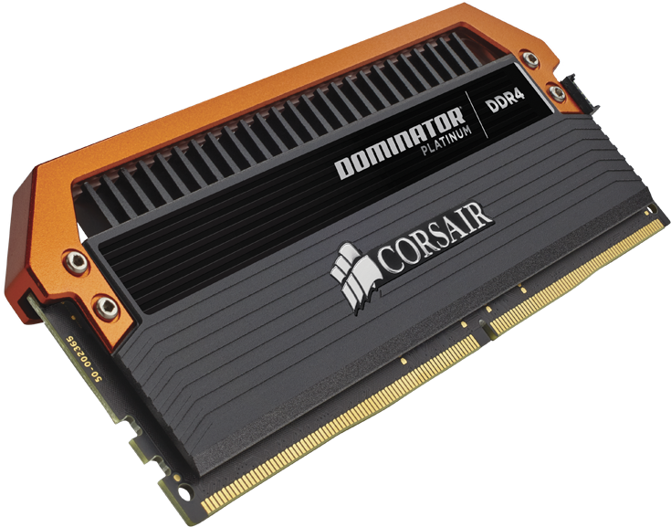 Corsair Releases Orange Dominator Platinum Ddr4 3400 - Corsair Ddr4 Dominator Pc21000 16gb 2x8gb Cmd16gx4m2a2666c15 (800x621), Png Download
