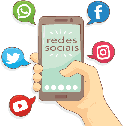 Quando Surgiram As Redes Sociais - Celular Redes Sociais Png (600x450), Png Download