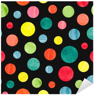 Seamless Colorful Dots Pattern - Watercolor Painting (400x400), Png Download
