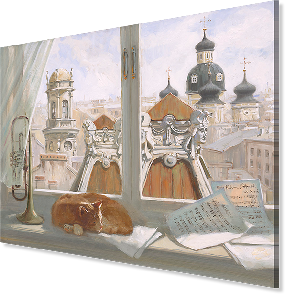 Dreams About Five Corners, Artist Maria Pavlova - Картины Кошка В Окне (600x618), Png Download