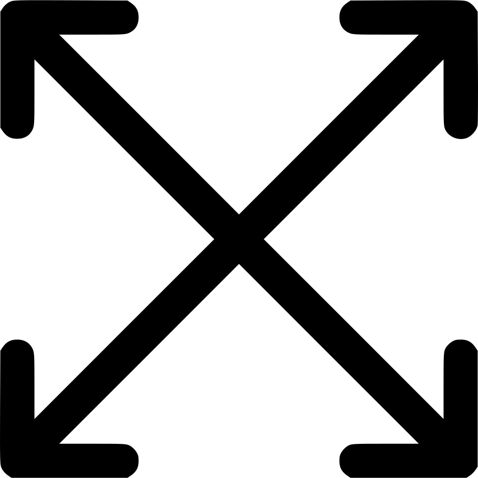 Align To Corners Comments - Full Screen Icon Ios (980x980), Png Download