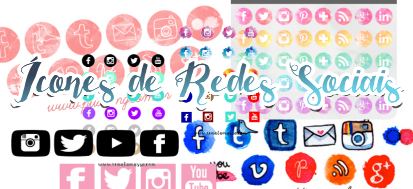 Hoje Trouxe Pra Vocês Vários Exemplos De Ícones De - Redes Sociais Logo Png Para Blog (826x379), Png Download