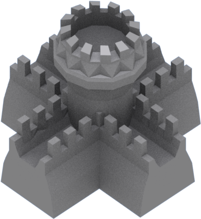 Castle Tower Wall 4 Neutral Fortress - Lego (800x600), Png Download