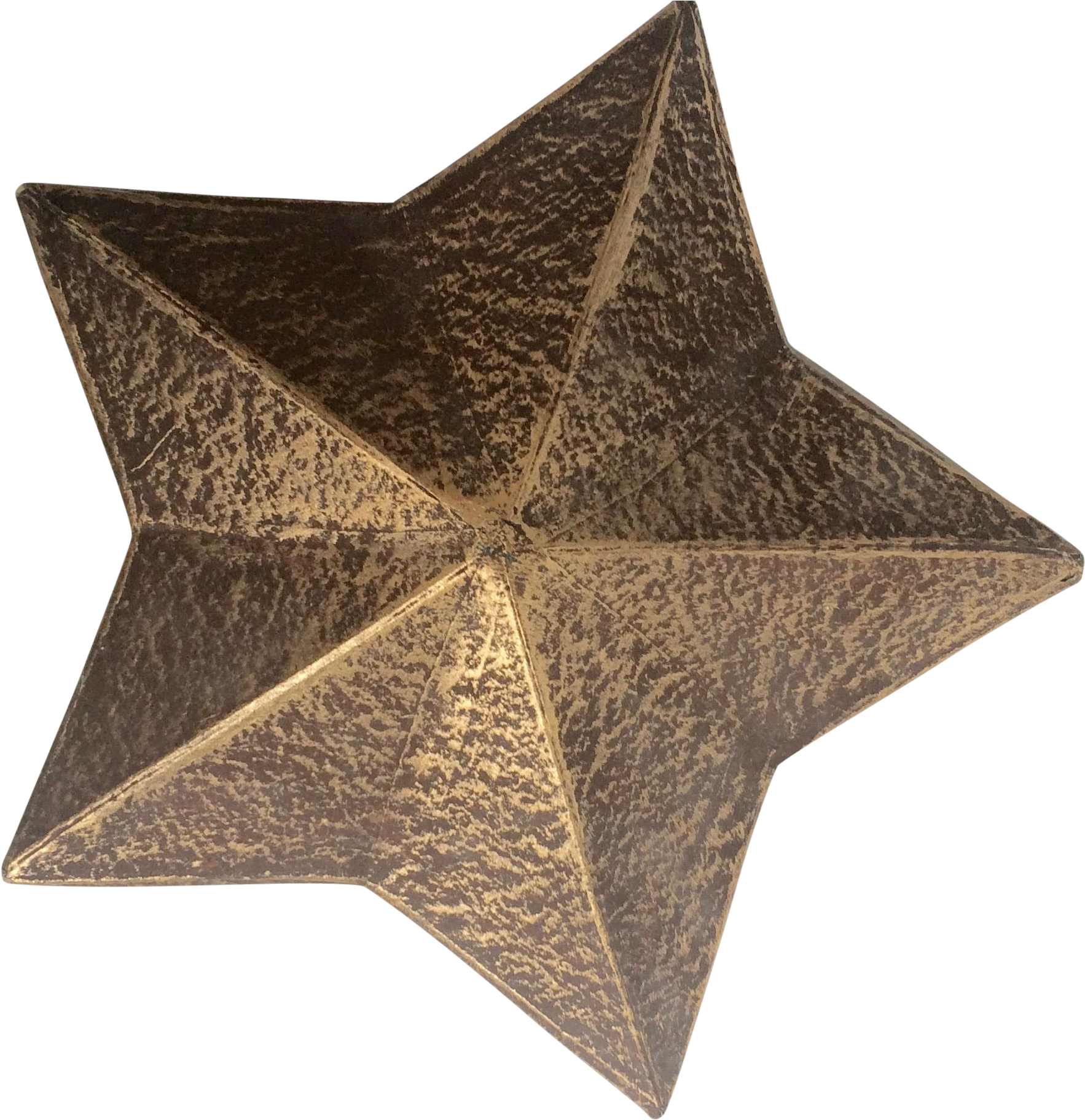 Vintage Painted Paper Gold Star Box - Triangle (1961x2026), Png Download