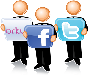 Marketing Em Redes Sociais - Bonecos De Redes Sociais (342x351), Png Download