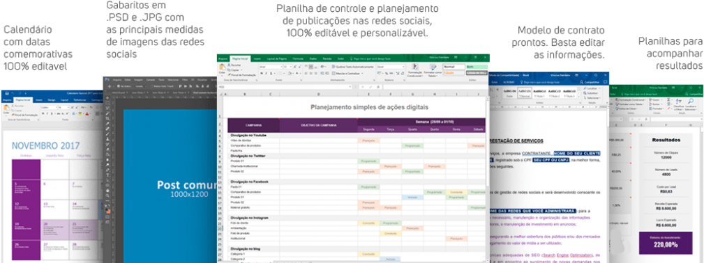 Tempo Otimizado - Planilha De Planejamento De Mídias Sociais (1024x409), Png Download