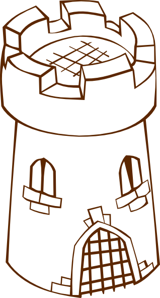 Watchtower Clipart Castle Tower - Tower Clip Art (318x590), Png Download