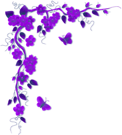 Flowers Ornaments And Corners Png - Worship Background Vine Border (417x483), Png Download