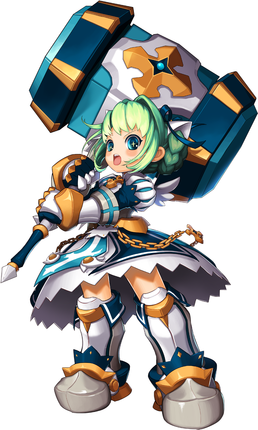 Holy-knight - Grand Chase Characters Lime (1024x1498), Png Download