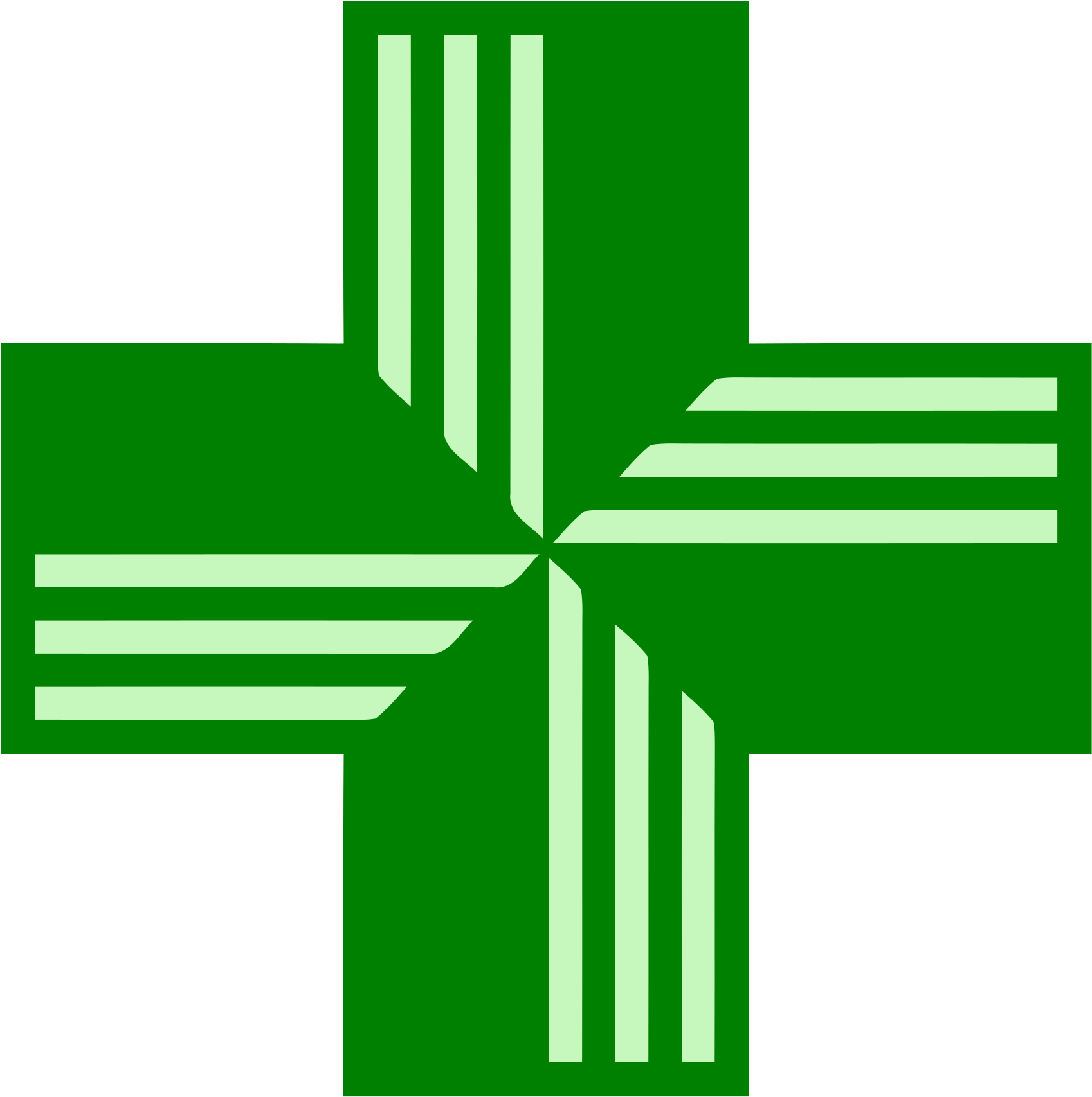 Open - Pharmacy Green Cross Logo (2000x2000), Png Download