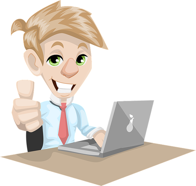 How To Make Money Through Freelancing - Cartoon Working On Laptop (640x608), Png Download