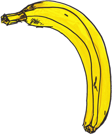 Screenprint Print Banana Food Banana Lyfe Banana Aesthetic (439x546), Png Download