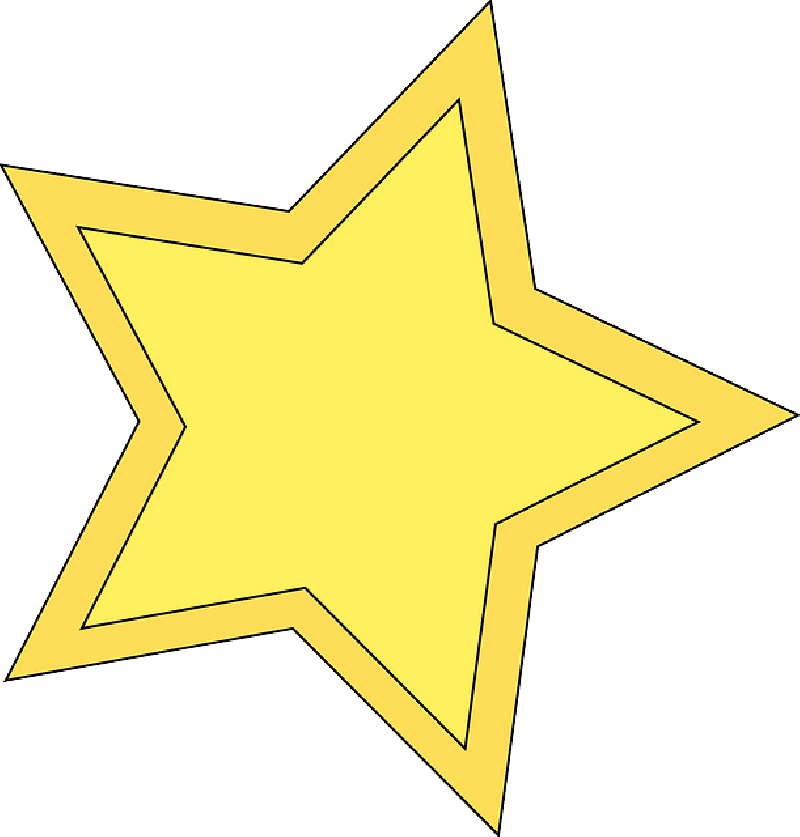 Mb Image/png - Yellow Star With Black Background (800x837), Png Download