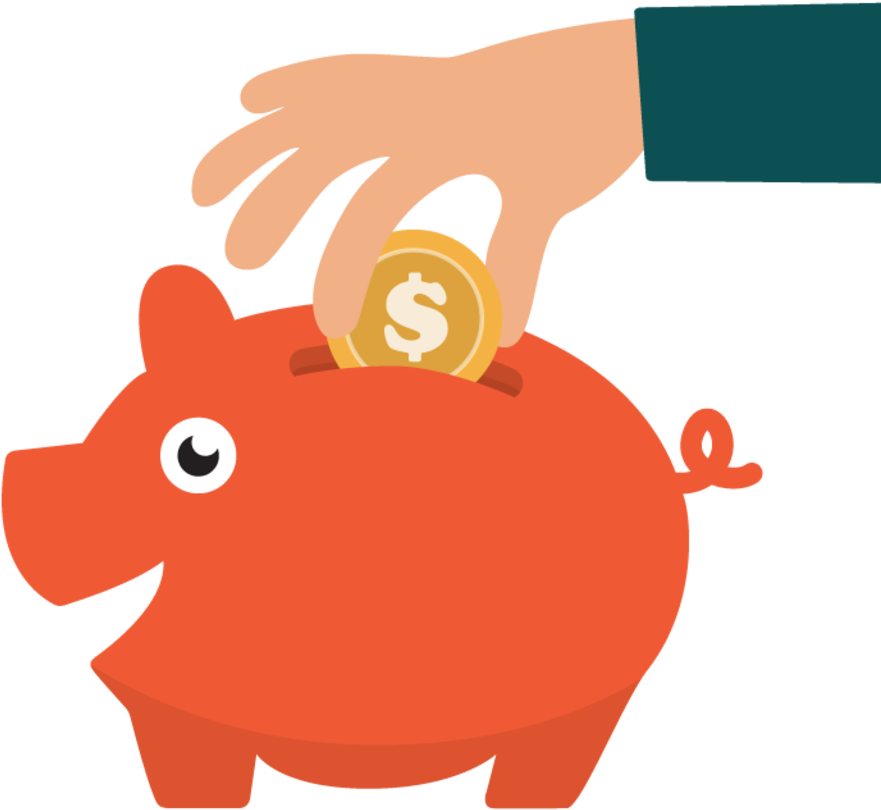 Clipart Resolution 1024*1024 - Piggy Bank Png Cartoon (1024x1024), Png Download